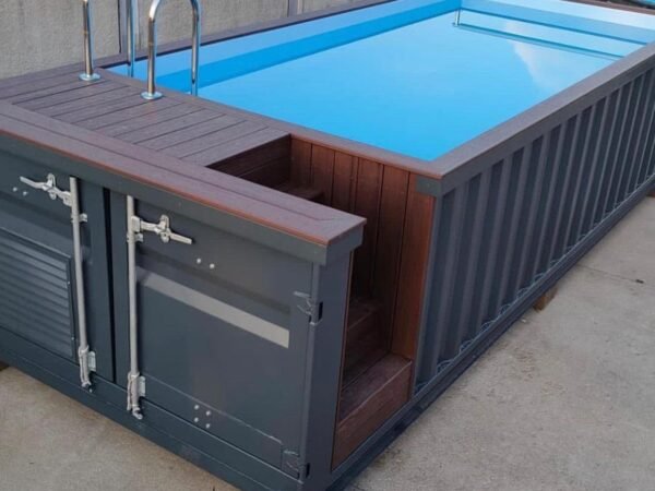 20ft Shipping Container Pool – Modern Above-Ground Pool with Durable Steel Design